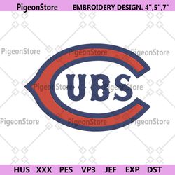 chicago cubs baseball classic logo machine embroidery digitizing