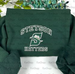 stetson hatters logo embroidered sweatshirt, stetson hatters ncaa embroidered hoodie, stetson hatter ncaa unisex t-shirt