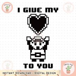 legend of zelda retro my heart to you 8 bit graphic png, digital download, instant png, digital download, instant