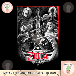 legend of zelda skyward sword group sketch graphic png, digital download, instant png, digital download, instant