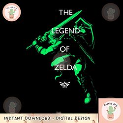 legend of zelda text over top of link png, digital download, instant png, digital download, instant