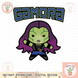 marvel gamora cute guardian of the kawaii graphic png, digital download, instant png, digital download, instant