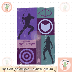 marvel hawkeye kate clint silhouette poster png, digital download, hawkeye kate clint silhouette p