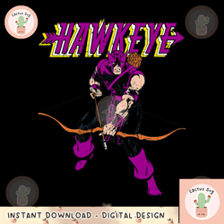 marvel hawkeye vintage bow and arrow portrait logo png, digital download, hawkeye vintage bow and arro