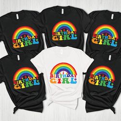 custom birthday girl shirt, rainbow birthday girl shirt, birthday girl shirt, cute birthday shirt,youth birthday shirt,b