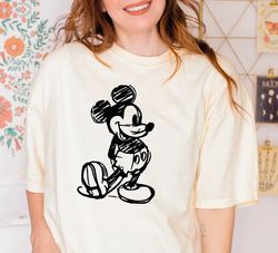 minimalist disney shirt, classic disney mickey shirt, comfort colors shirt