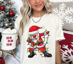 santa claus tshirt, holiday clothing, christmas shirt, gift for women,dabbing santa shirt,trendy christmas  alc68