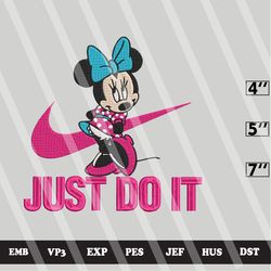 ni.ke minnie embroidery designs, just do it machine embroidery design, embroidery design, embroidery machin