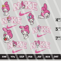 10 hello kitty my melody embroidery designs, my melody machine embroidery design, hello kitty embroidery design