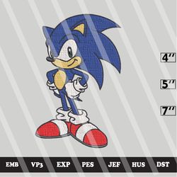 sonic the hedgehog embroidery design files, sonic the hedgehog machine embroidery designs, digital download