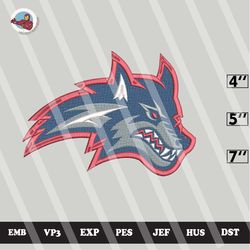 ncaa stony brook seawolves embroidery file, ncaa logo, ncaa team, 3 sizes, 6 formats, ncaa machine embroidery design