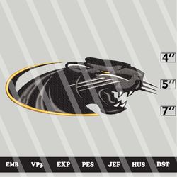 ncaa milwaukee panthers embroidery file, ncaa logo, ncaa team, 3 sizes, 6 formats, ncaa machine embroidery design.