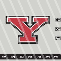 ncaa youngstown state penguins embroidery file, ncaa logo, ncaa team, 3 sizes, 6 formats, ncaa machine embroidery design