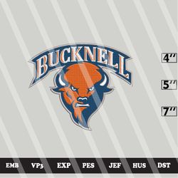 ncaa bucknell bison embroidery file, ncaa logo, ncaa team, 3 sizes, 6 formats,ncaa machine embroidery design