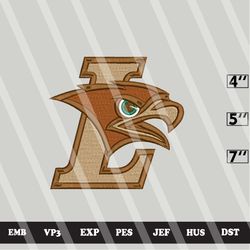 ncaa lehigh mountain hawks embroidery file, ncaa logo, ncaa team, 3 sizes, 6 formats,ncaa machine embroidery design