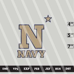 ncaa navy midshipmen embroidery file, ncaa logo, ncaa team, 3 sizes, 6 formats,ncaa machine embroidery design