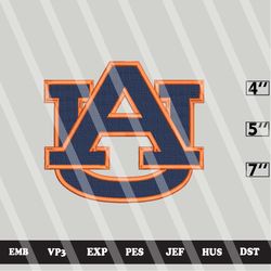 ncaa auburn tigers embroidery file, ncaa logo, ncaa team, 3 sizes, 6 formats,ncaa machine embroidery design