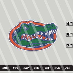 ncaa florida gators embroidery file, ncaa logo, ncaa team, 3 sizes, 6 formats,ncaa machine embroidery design