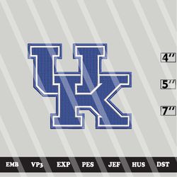 ncaa kentucky wildcats embroidery file, ncaa logo, ncaa team, 3 sizes, 6 formats,ncaa machine embroidery design