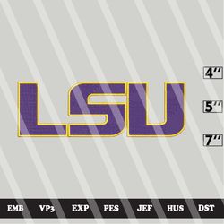 ncaa lsu tigers embroidery file, ncaa logo, ncaa team, 3 sizes, 6 formats,ncaa machine embroidery design