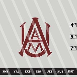 ncaa alabama a&m bulldogs embroidery file, ncaa logo, ncaa team, 3 sizes, 6 formats,ncaa machine embroidery design