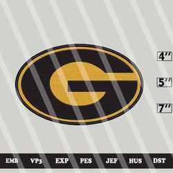 ncaa grambling tigers embroidery file, ncaa logo, ncaa team, 3 sizes, 6 formats,ncaa machine embroidery design.