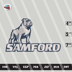 ncaa samford bulldogs embroidery file, ncaa logo, ncaa team, 3 sizes, 6 formats, ncaa machine embroidery design