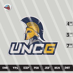 ncaa unc greensboro spartans embroidery file, ncaa logo, ncaa team, 3 sizes, 6 formats, ncaa machine embroidery design 1