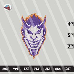 ncaa northwestern state demons embroidery file, ncaa logo, ncaa team, 3 sizes, 6 formats, ncaa machine embroidery desig