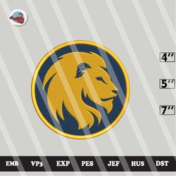 ncaa texas a&m commerce lions embroidery file, ncaa logo, ncaa team, 3 sizes, 6 formats, ncaa machine embroidery design