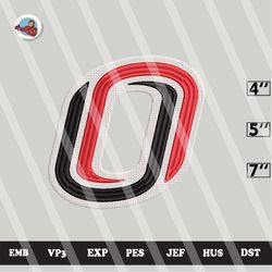 ncaa omaha mavericks embroidery file, ncaa logo, ncaa teams, 3 sizes, 6 formats, ncaa machine embroidery design