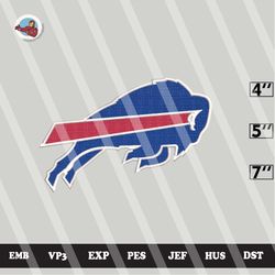 nfl buffalo bills embroidery designs, nfl logo embroidery files, 3 sizes, machine embroidery pattern, digital download