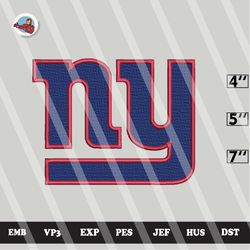 nfl new york giants embroidery designs, nfl embroidery files, 3 sizes, machine embroidery pattern, digital download