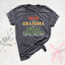 mom grandma great-grandma shirt, pregnancy announcement shirt