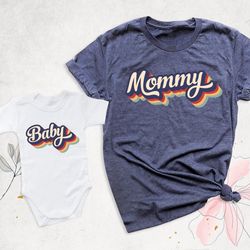 mommy baby shirts, retro mama shirt, mommy and me outfits,