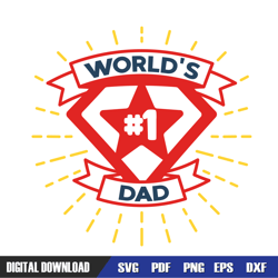 worlds number one dad badge svg, dad svg, father day svg,digital download