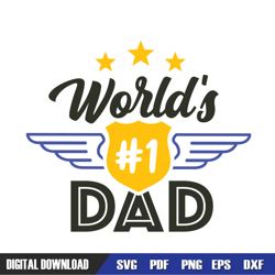 worlds first dad star wings clipart svg, dad svg, father day svg,digital download