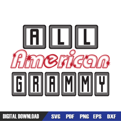 all american grammy 4th of july saying svg, independence day, 4th of july svg, digital download