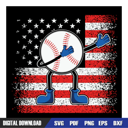 american flag dabbing baseball svg, independence day, 4th of july svg, digital download