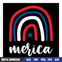 merica american flag rainbow svg, independence day, 4th of july svg, digital download