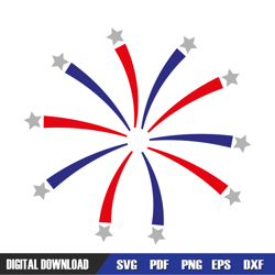 star fireworks 4th of july day svg, independence day, 4th of july svg, digital download