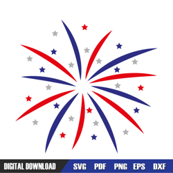 star fireworks 4th of july independence day svg, independence day, 4th of july svg, digital download