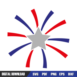 fireworks 4th of july day star svg, independence day, 4th of july svg, digital download