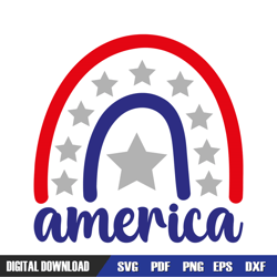 america rainbow 4th of july day svg, independence day, 4th of july svg, digital download