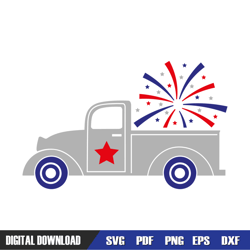 4th of july day fireworks truck svg, independence day, 4th of july svg, digital download