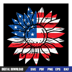 american flag sunflower 4th of july day svg, independence day, 4th of july svg, digital download