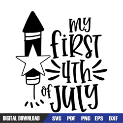my first 4th of july star fireworks svg, independence day, 4th of july svg, digital download