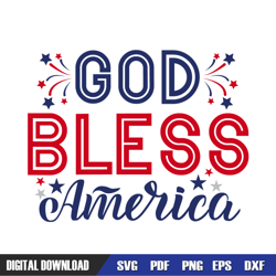 god bless america star fireworks svg, independence day, 4th of july svg, digital download