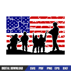 soldier with american flag 4th of july svg, independence day, 4th of july svg, digital download