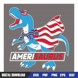 amerisaurus 4th of july american t rex svg, 4th of july svg, digital download